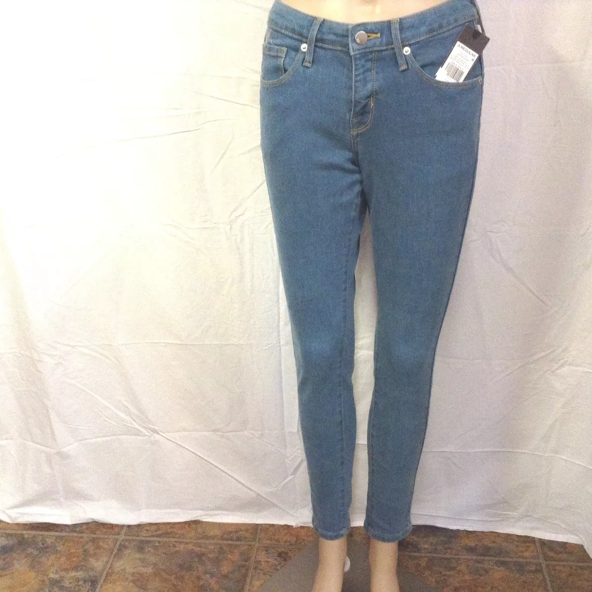 Mossimo Women s Mid Rise Power Stretch Jeans Reg Size 0 Light Wash