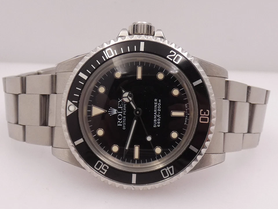 ROLEX SUBMARINER 5513 SERVICED IN ROLEX FULLY STICKERED 1988 AUTOMATICO OROLOGIO - Immagine 3 di 4