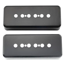 Musiclily Pro 2Pcs Black 50mm P90 Soapbar Guitar Pickup Covers For Import LP SG