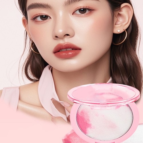 Pressed Powder Natural Matte Baked Foundation Long-Lasting CC Facial - Picture 10 of 12