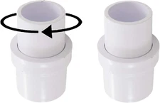 1-1/2" Pool Vacuum Head Swivel Adapter Connector for Manual Vac Vacuum Head Repl