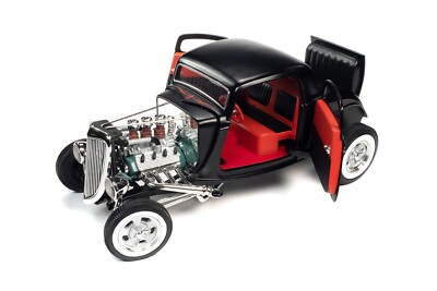 Auto World 1:18 1934 Ford 3-Window Coupe High Boy Hot Rod Matte
