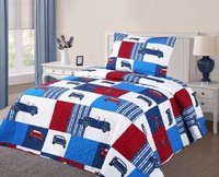 306 Boy Cars Twin 2pc Printed Quilt Set Bedspread Bedding Dressing 306 Boy Cars Twin 2pc Printed Quilt Set Bedspread Bedding Dressing