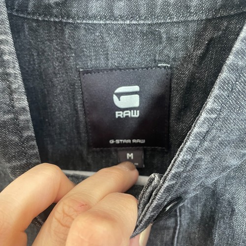 G-Star Raw Jumpsuit Women M Black Denim Button Up Classic Drawstring Causal - Picture 6 of 9