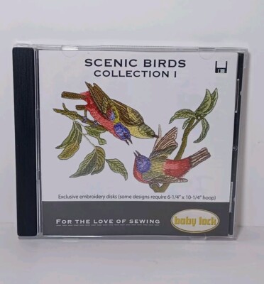 Baby Lock SCENIC BIRDS Collection I Embroidery  Disks (1) For The Love of Sewing