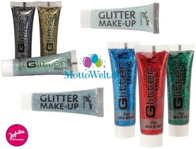 Jofrika Cosmetics 7111xx Glitter Make-up, gelb-irisierend blau rot silber bunt