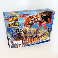 Hot Wheels Monster Trucks Arena Smashers SPIN-OUT Challenge Hw Tiger Shark Neu