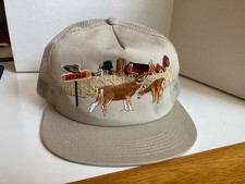 Vintage DEKALB Seeds K-Products Mesh Back Trucker Hat Deer Farm. New Old Stock.
