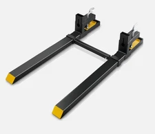 Clamp on Pallet Forks 4000 lbs Tractor Forks 60" Adjustable Bucket Forks