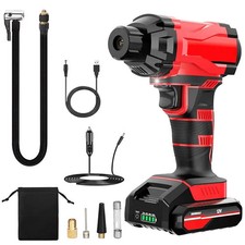 150PSI Cordless Car Tire Pump 6000mAh Rechargeable Tire Inflator 12V Portable El