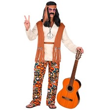 Widmann Hippie (Shirt With Vest, Pants, Belt, Headband) (M) Different Colors