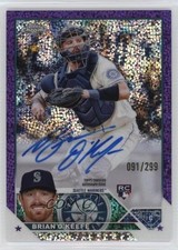 2023 Topps Chrome Rookie Purple Speckle Refractor 91/299 Brian O'Keefe Auto 0b5f