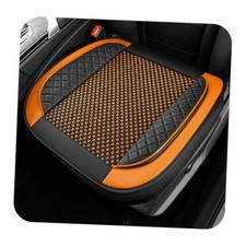 Car Seat Cover Leather Vehicle Front Bottom Seat Knitting Blackorange