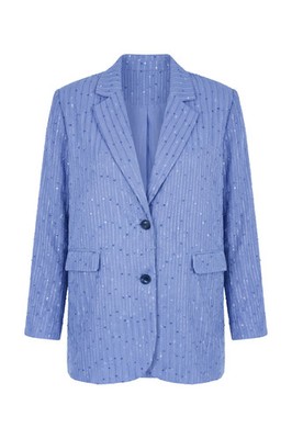Studio Untold Damen große Größen Blazer oversized Pailletten Streifen 849658
