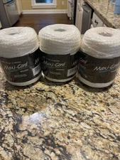 3-Maxi-Cord Braided Macrame, 6mm, 100 Yards, 91 Meters, White , New