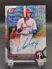 2022 Bowman Chrome Mega Box Chrome Mojo Auto Yhoswar Garcia #BCMA-YG Autograph 