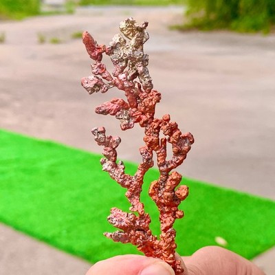 47G Rare!!! iridescent Native Copper crystal mineral specimen