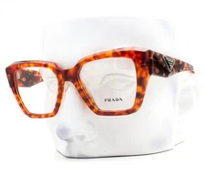 Prada Eyeglasses VPR 09Z Glasses Crystal Red Havana 49mm No Case
