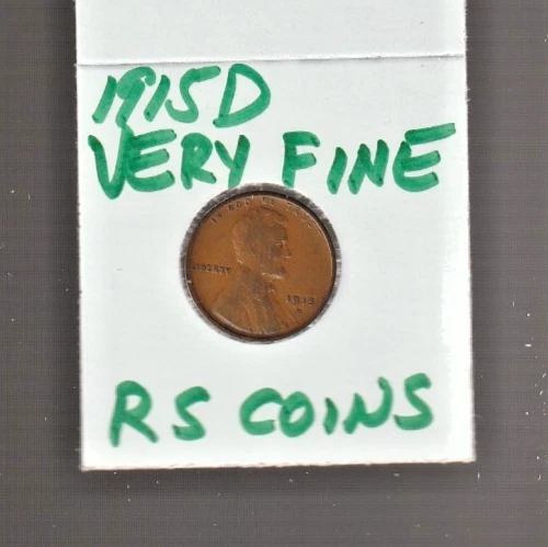1915 D   VERY FINE   LINCOLN  CENT   VERY FINE   1915D / RS COINS #35M FREE SHIP