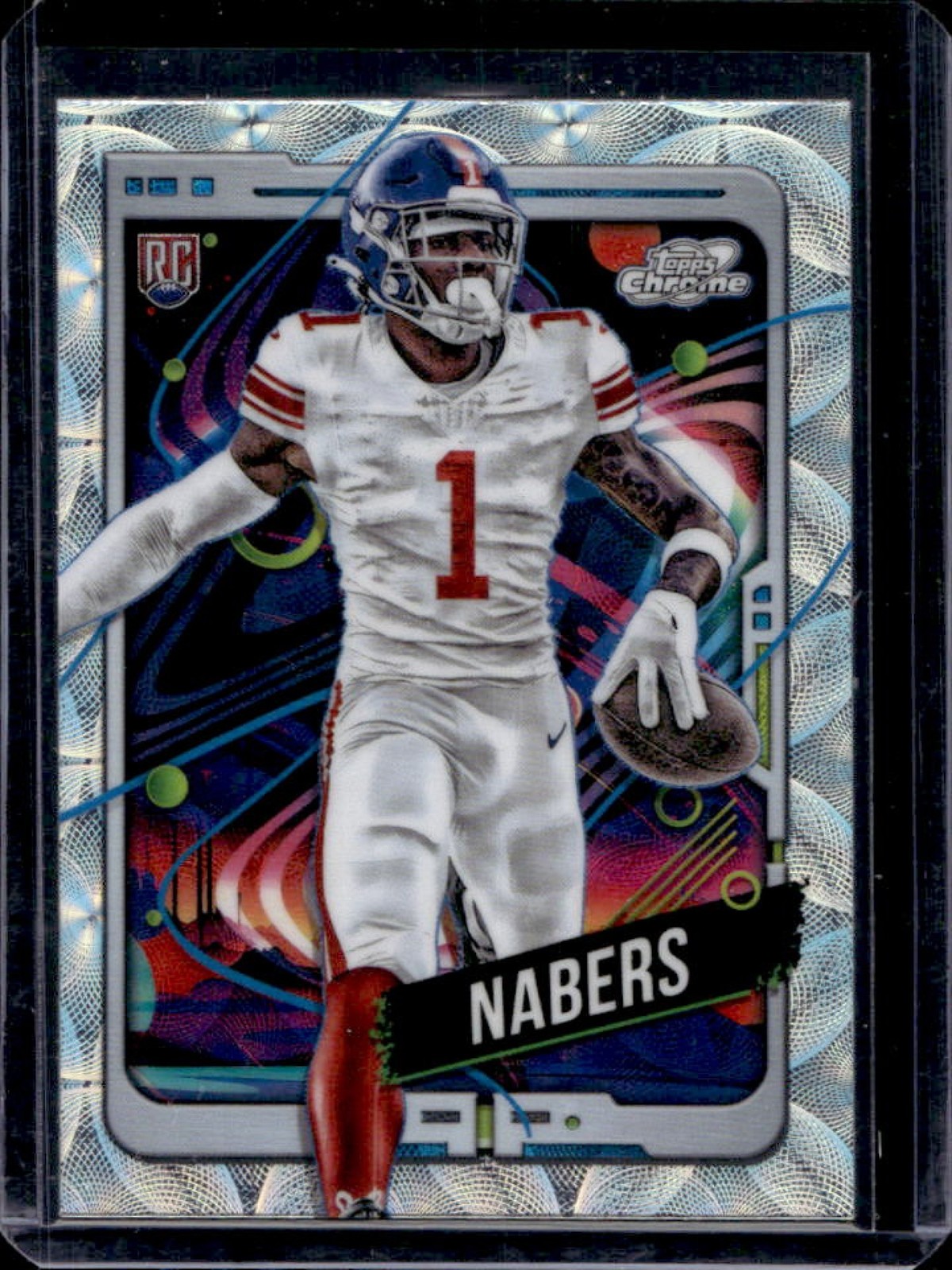 2024 Topps Cosmic Chrome Malik Nabers Nucleus Refractor Rookie RC #167 Giants