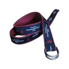 Vintage 1999 Trofeo Ermenegildo Zegna Sailboat Adjustable D-Ring Buckle Belt 34"