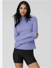 Alo Yoga Alosoft Ribbed Frontrunner Long Sleeve Hoodie
