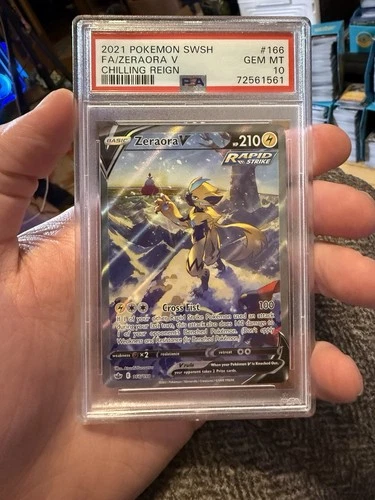 Zeraora V FA 166/198 PSA 10 Holo Chilling Reign