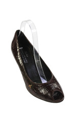 Donald J Pliner Womens Leather Open Toe Heels Brown Size 7.5