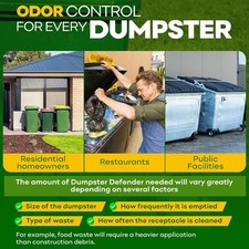 Dumpster Defender - 1.5Lbs Outdoor Trash Can Deodorizer  Liquid Waste Absorb...