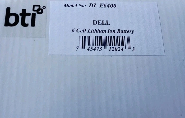 El DL-E6400 es una batería de repuesto de 6 celdas, 10,8 V, 56 Whr Foto 2 de 3