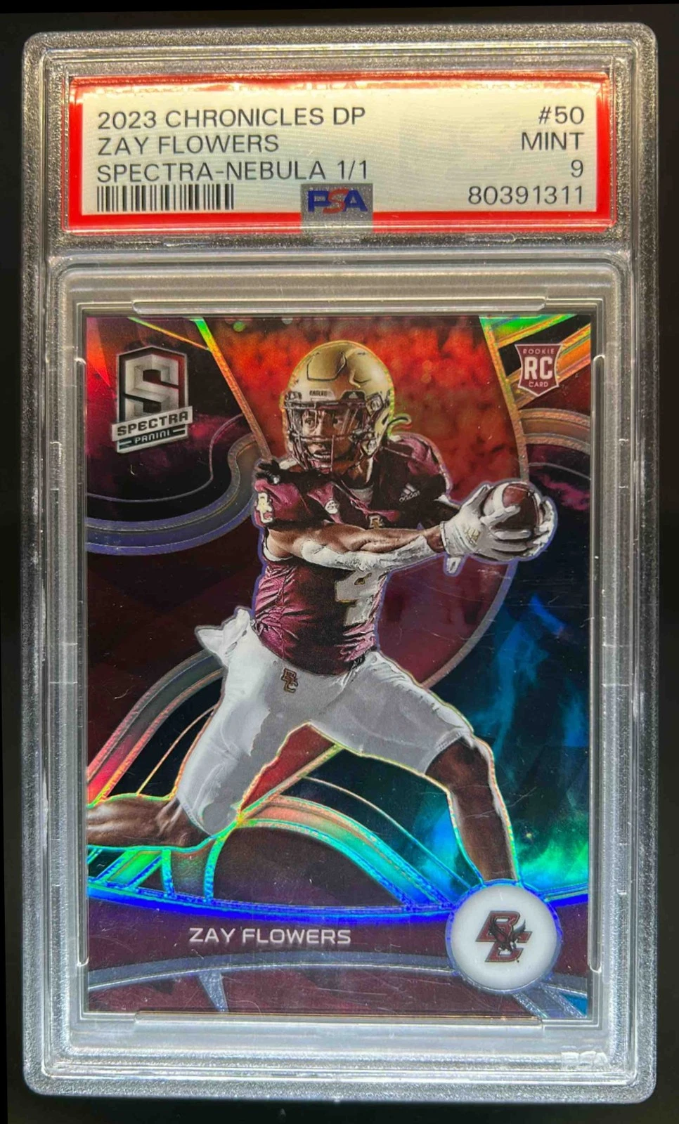 Zay Flowers Panini Chronicles Draft Picks Spectra #50 Nebula 1/1