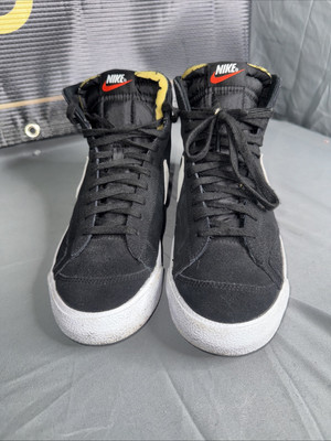 Nike Blazer Mid 77 Black Suede Men US 9.5 Free Shipping