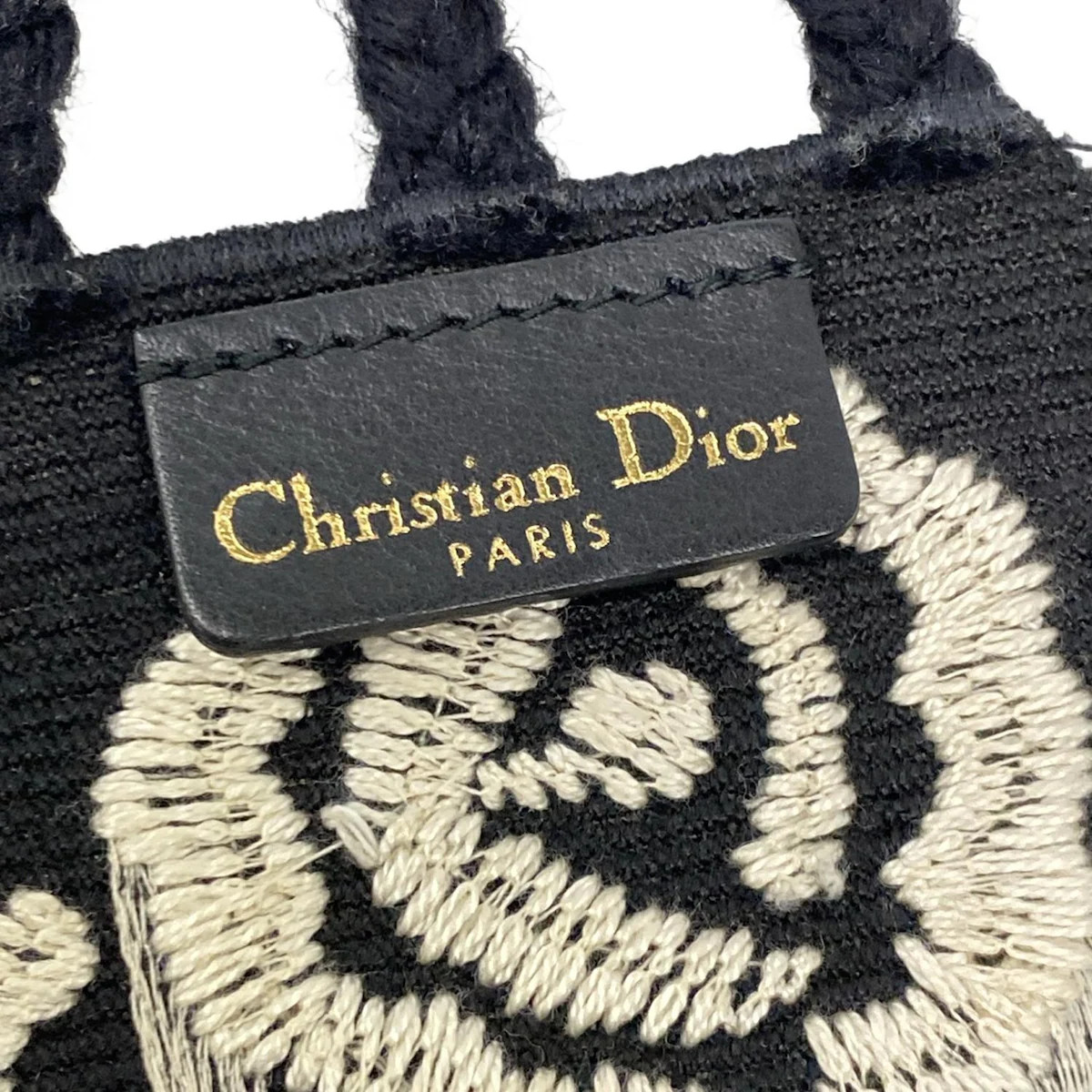 DIOR/ChristianDior Black Cream Cotton Belt | eBay display picture 2