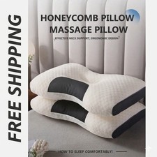 2PCS Ergonomic Neck Pillow Adjustable Soft Sleeping Support Upgrade