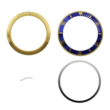 Gold Color Bezel & Insert For Rolex Submariner 16800, 16808, 16610, 16613