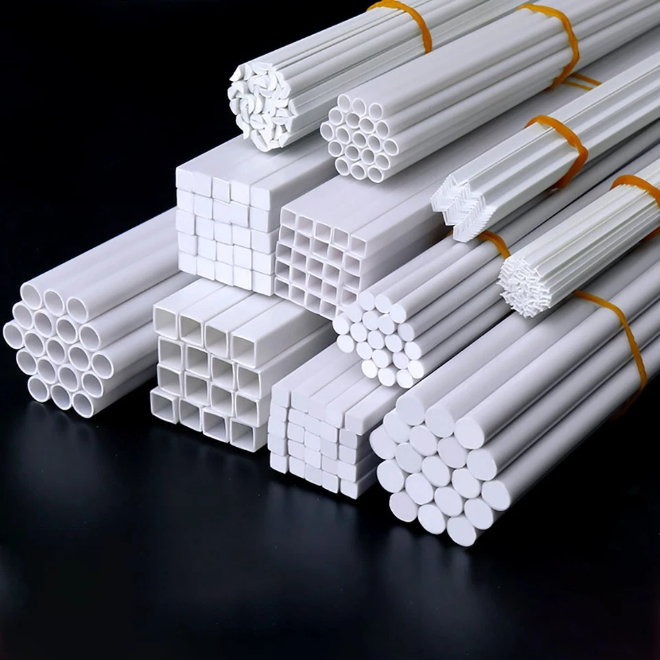 ABS Weiß Hohl/Vollstangenrohr Styrol-Kunststoffstab DIY-Modellbau 250 mm lang - Bild 3 von 4