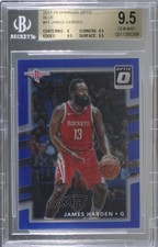 2017 Panini Donruss Optic Blue Prizm 4/49 James Harden #51 BGS 9.5 GEM MINT 02v3