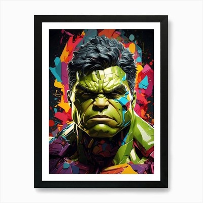 Incredible Hulk 19 Kunstdruck gerahmt Wandbild Poster Leinwanddruck Bild