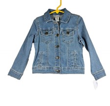 Carters Toddler Girls Jacket Size 4T Blue Denim Cotton Button Up Jacket NWT