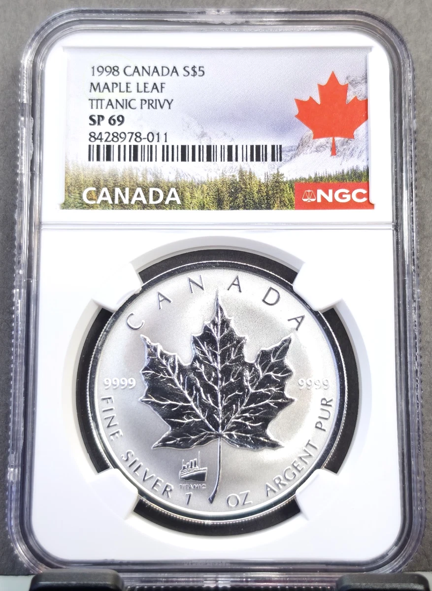 Canadian Maple Leaf Royal Canadian Mint 1998 Silver Bullion Coins