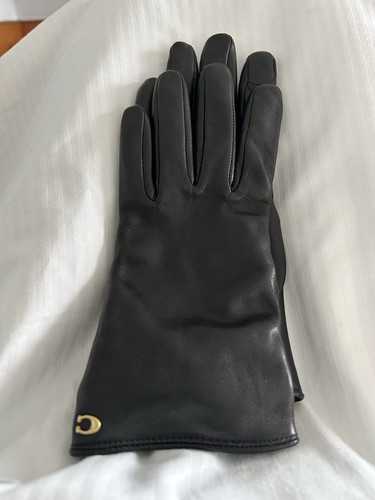 Coach Black Leather Gloves - Picture 5 of 6