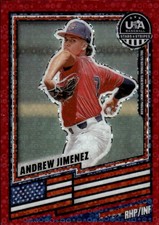 2026 Panini Stars & Stripes Prizm USA - Disco Red Andrew Jimenez #146 #/199