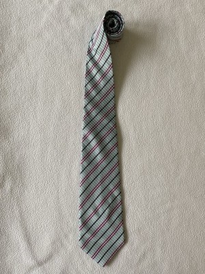 Georgio Armani Neck Tie 100% Silk Jacquard Blue/Red Striped Hand Made In Italy