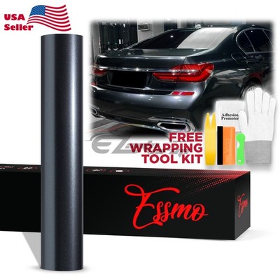 ESSMO PET Super Gloss Metallic Shadow Gray Vehicle Vinyl Wrap Decal Like Paint