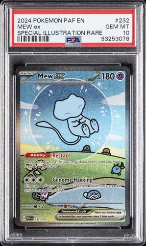 2024 POKEMON PAF EN-PALDEAN FATES SPECIAL ILLUSTRATION RARE #232 MEW EX PSA 10
