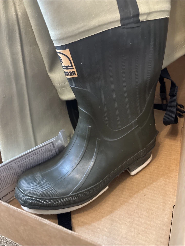 Hodgman 3 Ply Canvas Hip Felt Boots Size Womens 10 Men’s 8.5 100% Waterproof - Image 3 of 4