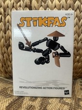 Stikfas AFK 11- G2 Alpha Male Chinese Warrior Monk Figure Black Hasbro 2003!