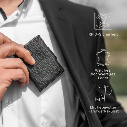 Cartera NextGen cuero - Slim sin monedero - Monedero con protección RFID - Tarjeta... - Imagen 6 de 7