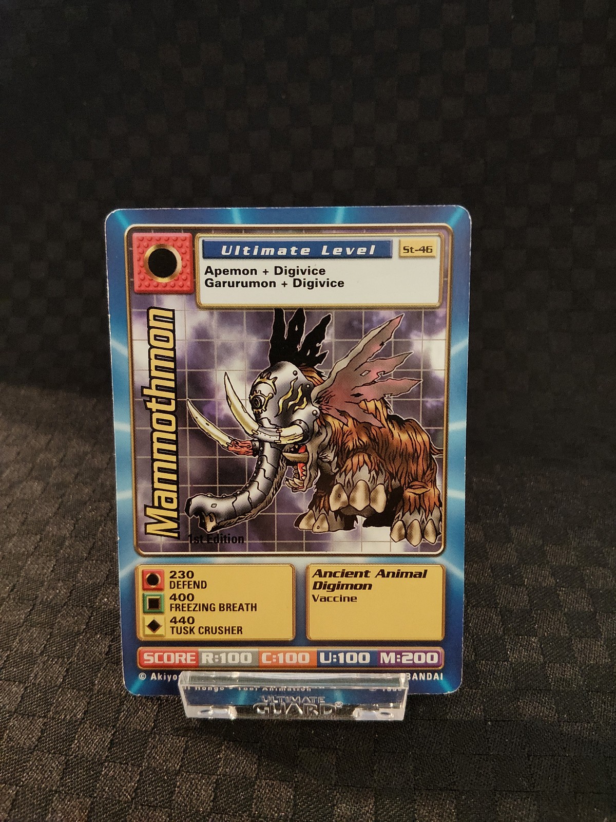 Digimon Mammothmon St-46 1st Edition Ultimate Level Card 1999 Bandai C85