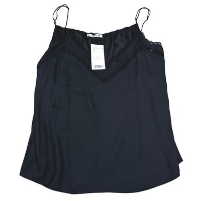 Violeta by MNG Black Lace Trim Camisole Tank Top Women's XXL